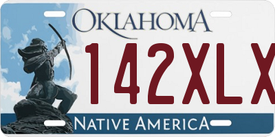 OK license plate 142XLX