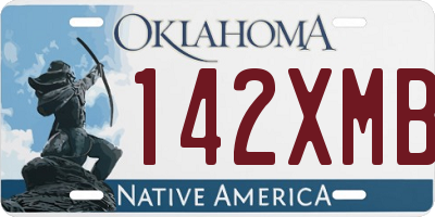 OK license plate 142XMB
