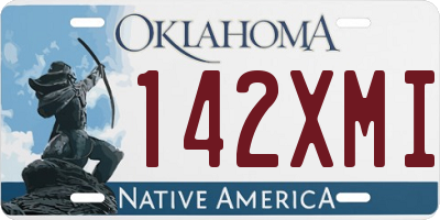 OK license plate 142XMI
