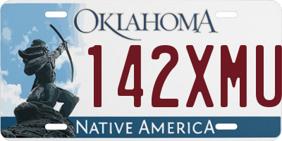 OK license plate 142XMU