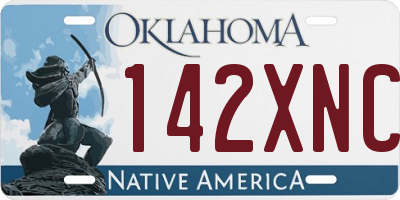 OK license plate 142XNC