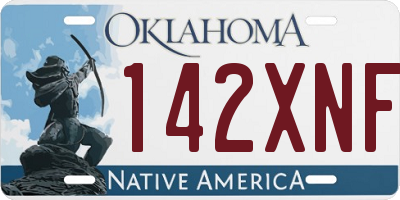 OK license plate 142XNF