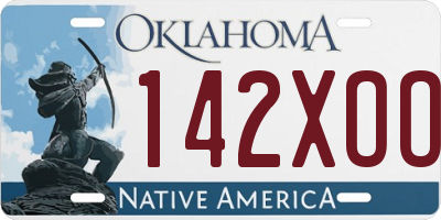 OK license plate 142XOO