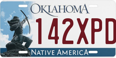 OK license plate 142XPD