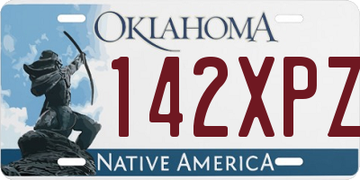 OK license plate 142XPZ