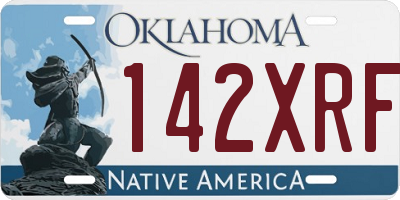 OK license plate 142XRF