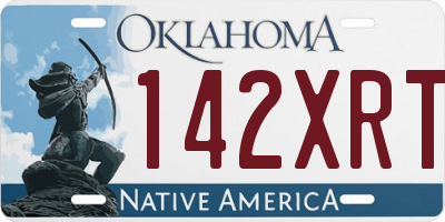 OK license plate 142XRT