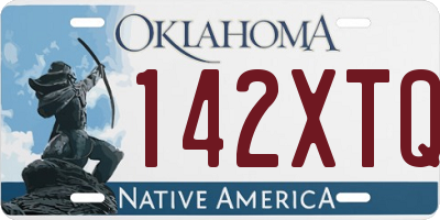 OK license plate 142XTQ