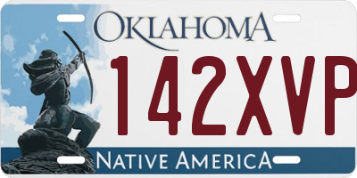 OK license plate 142XVP