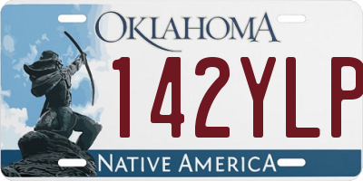 OK license plate 142YLP