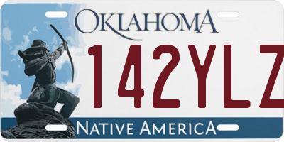 OK license plate 142YLZ