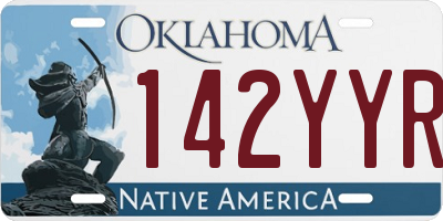 OK license plate 142YYR