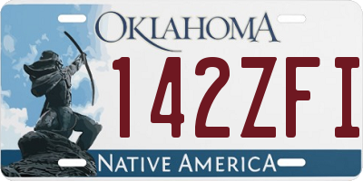 OK license plate 142ZFI