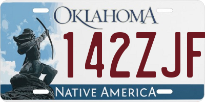 OK license plate 142ZJF