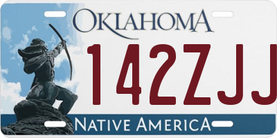 OK license plate 142ZJJ