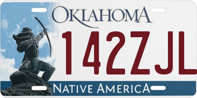 OK license plate 142ZJL
