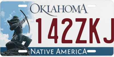 OK license plate 142ZKJ