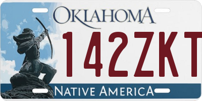 OK license plate 142ZKT