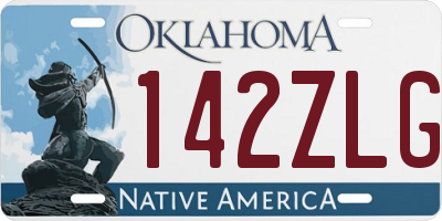 OK license plate 142ZLG