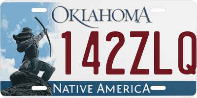 OK license plate 142ZLQ