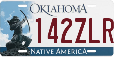 OK license plate 142ZLR