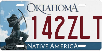 OK license plate 142ZLT