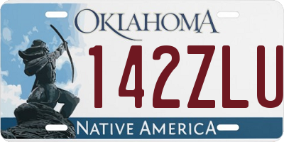 OK license plate 142ZLU