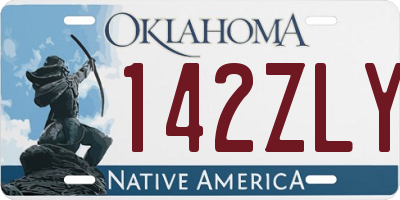 OK license plate 142ZLY