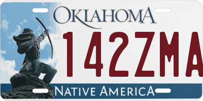 OK license plate 142ZMA