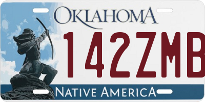 OK license plate 142ZMB