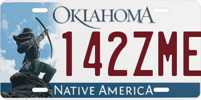 OK license plate 142ZME