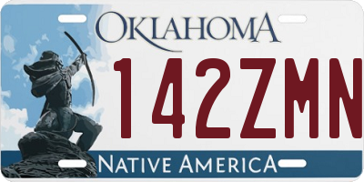 OK license plate 142ZMN