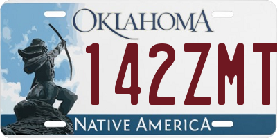 OK license plate 142ZMT