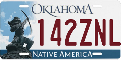 OK license plate 142ZNL