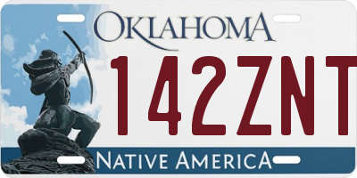 OK license plate 142ZNT