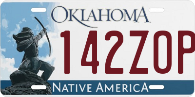 OK license plate 142ZOP