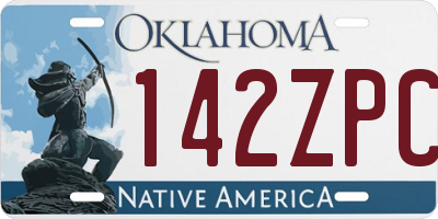 OK license plate 142ZPC