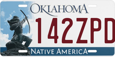 OK license plate 142ZPD
