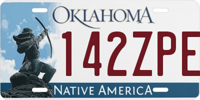 OK license plate 142ZPE