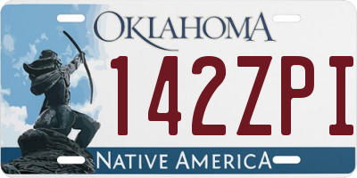 OK license plate 142ZPI