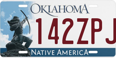 OK license plate 142ZPJ