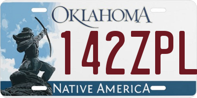 OK license plate 142ZPL