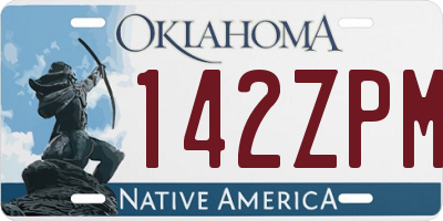 OK license plate 142ZPM