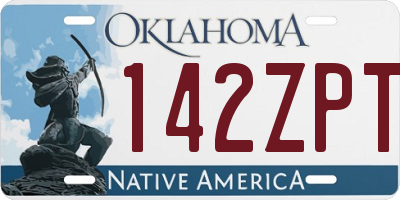 OK license plate 142ZPT