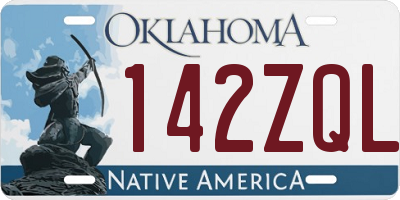 OK license plate 142ZQL
