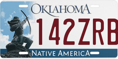 OK license plate 142ZRB