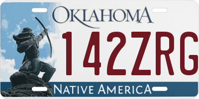 OK license plate 142ZRG