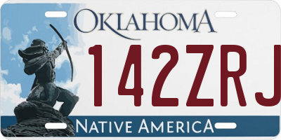 OK license plate 142ZRJ
