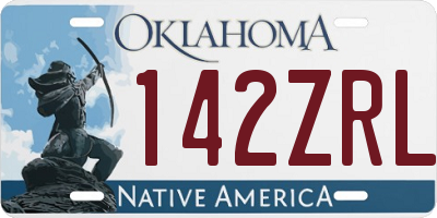 OK license plate 142ZRL