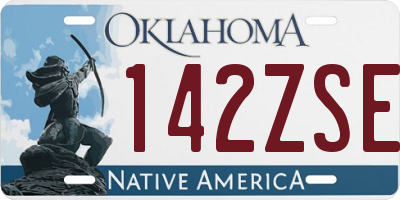 OK license plate 142ZSE